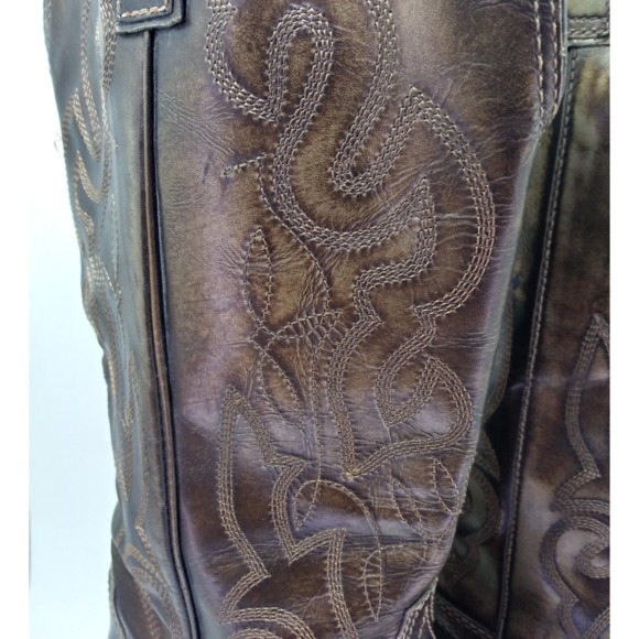 Leather Cowgirl Boots, made in Brazil. Worn once. - Picture 3 of 5